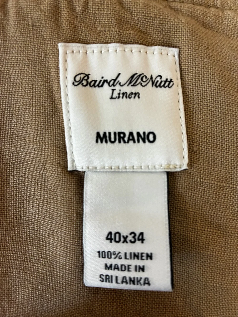 Murano Baird McNutt Irish Linen Men's Drawstring Chino Pants Khaki Brown